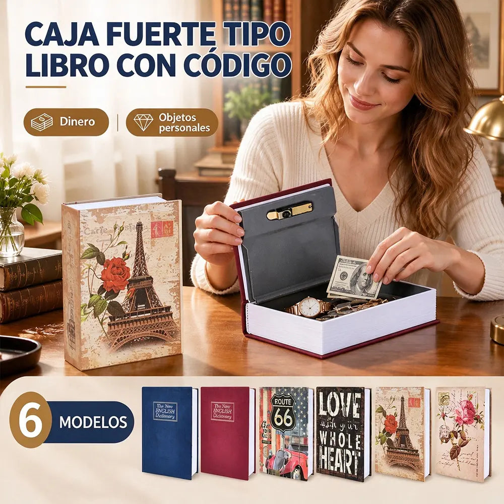 🔐📚 Caja fuerte oculta en forma de libro