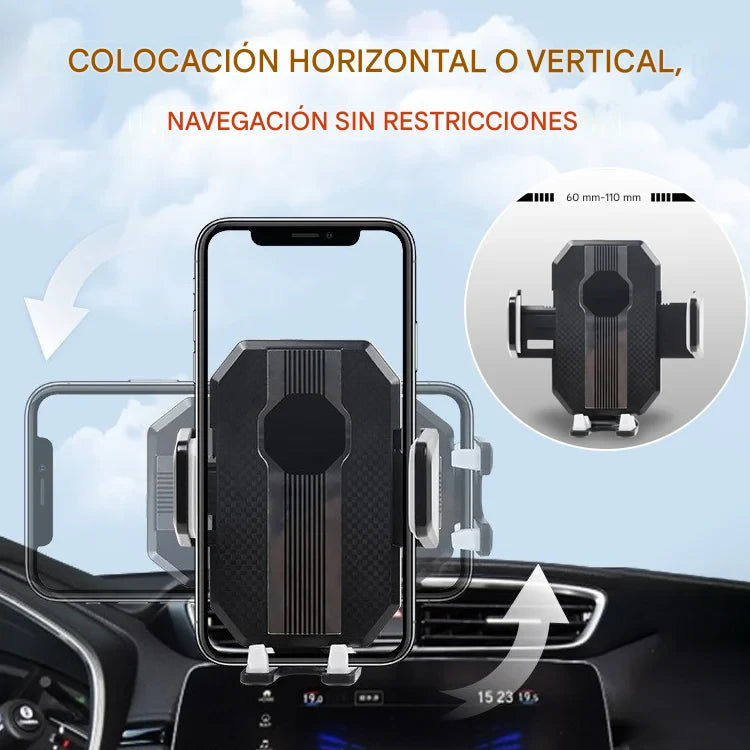 🚗Soporte para teléfono de coche con diseño de brazo robótico, capacidad de carga máxima de 5 kg.
