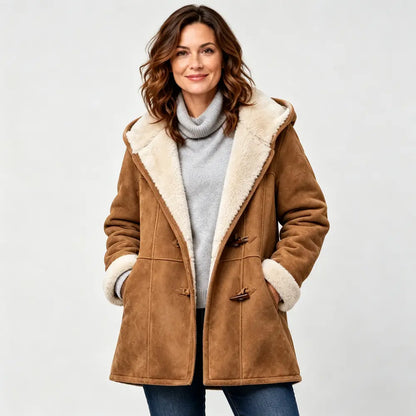 🐏🥼50% OFF💖 Elegante y cálida chaqueta de mujer con forro de gamuza sintética, tallas S-5XL, chaqueta informal de invierno