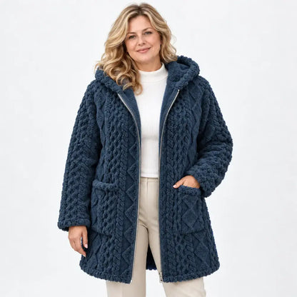 【S-3XL】Cárdigan con cremallera para mujer, superventas: de color liso, reversible, de tejido suave y mullido, estilo casual, ideal para otoño e invierno
