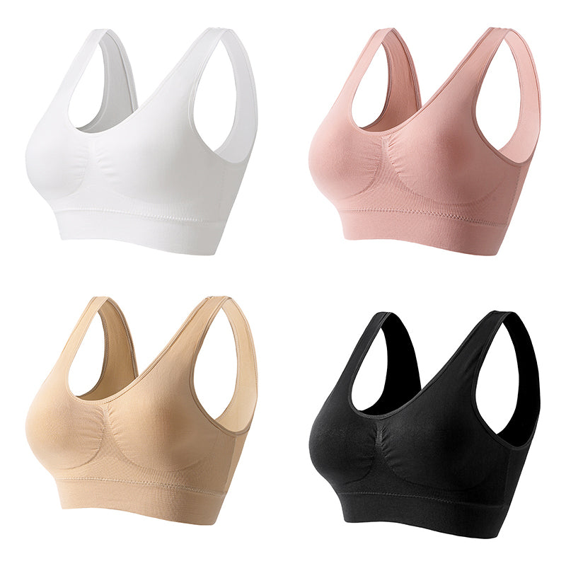 【4 kusy】【S-5XL】Sexi push-up podprsenka bez kostíc pre väčšie veľkosti
