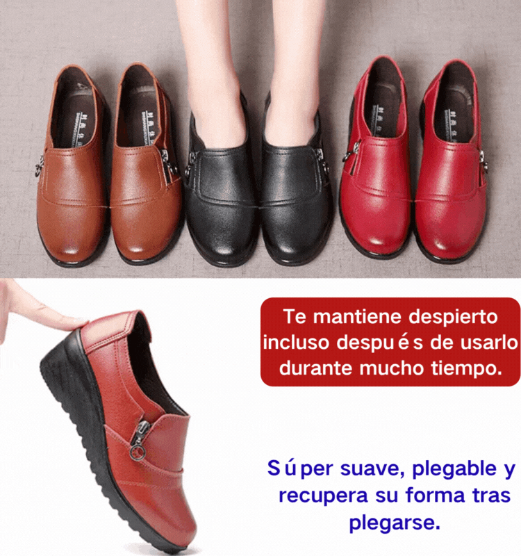 🔥👟【Tallas 35-41】Cómodos zapatos de mujer de piel auténtica, suela suave, antideslizante y resistente al desgaste, calidad garantizada.