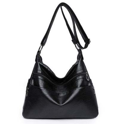 👜【Oferta por tiempo limitado】Nuevo bolso de hombro de piel suave de moda 2026, amplio, resistente al desgaste, piel auténtica
