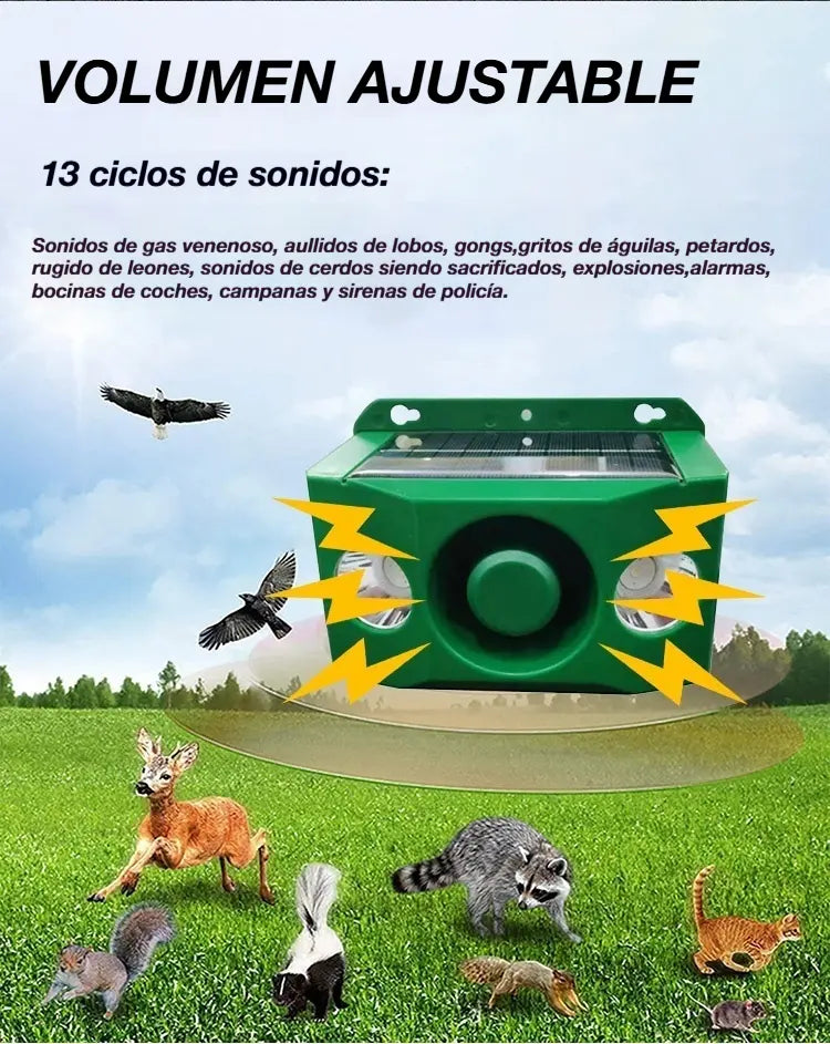 【✨Compra uno y llévate otro gratis】🐅Alarma solar con luz para ahuyentar animales salvajes