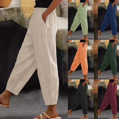 😍Posljednji dan promocije - 50% popusta💕【S-5XL】Ženske ležerne pamučne i lanene hlače
