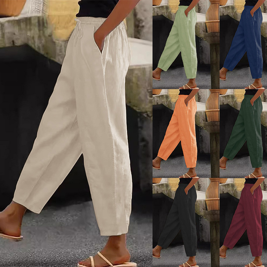 😍Posljednji dan promocije - 50% popusta💕【S-5XL】Ženske ležerne pamučne i lanene hlače