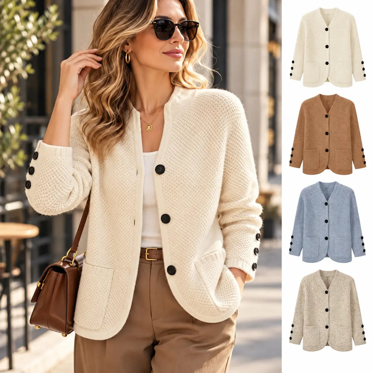 🍂【Descuentos de temporada -49% 🔥】Nuevo cárdigan de punto de moda otoño-invierno para mujer
