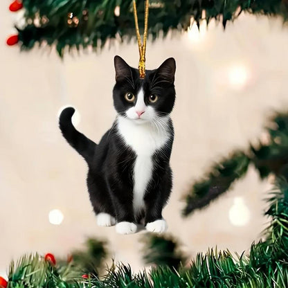 🐱[5 bucăți] Pandantiv acrilic nou și drăguț pentru pisicuță, decorațiune plată pentru oglinda retrovizoare auto, pentru interior auto