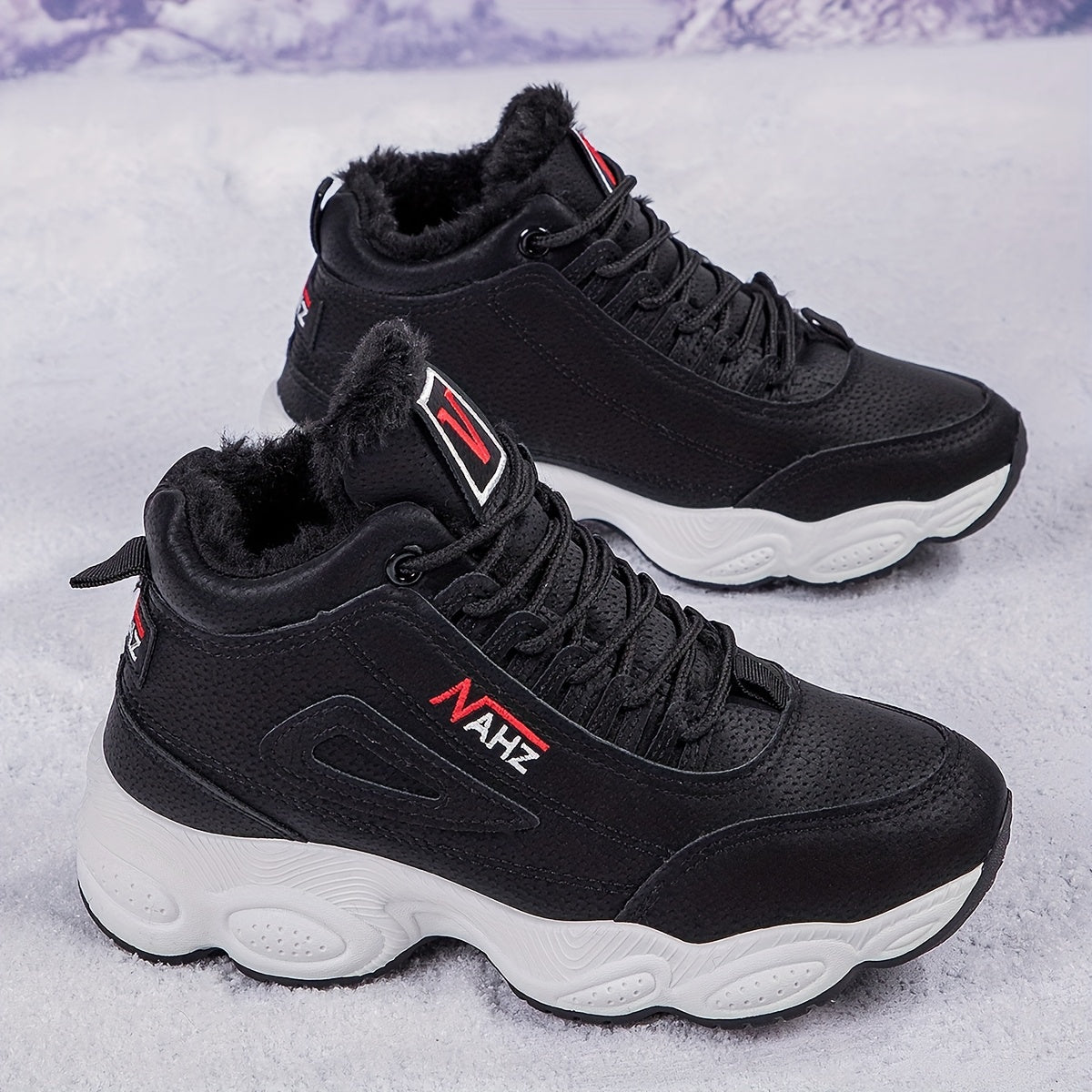 😍【35-41】Zapatos de invierno de algodón de suela gruesa para mujer, engrosados, cómodos y cálidos.