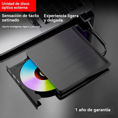 📢📢¡50% de descuento! 💿💻 Lector de CD/DVD Externo – Plug & Play, Portátil y Compatible con Mac/Windows