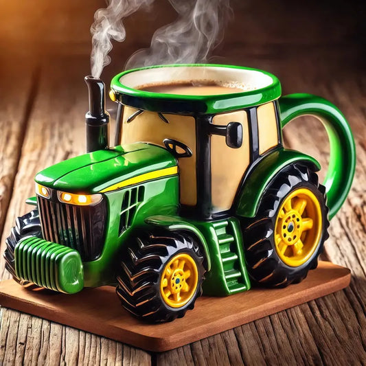 🔥☕Retro hrnček na kávu v tvare poľnohospodárskeho traktora