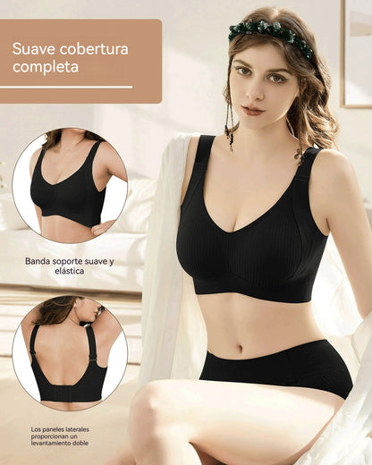 😍【Set de 4 piezas】Sujeción sin costuras ni aros para mujer ❤️【40–95 kg】