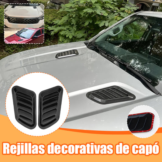 【2 pares 26 euro】Modificación del coche: rejillas de ventilación falsas, embellecedor del capó de fibra de carbono
