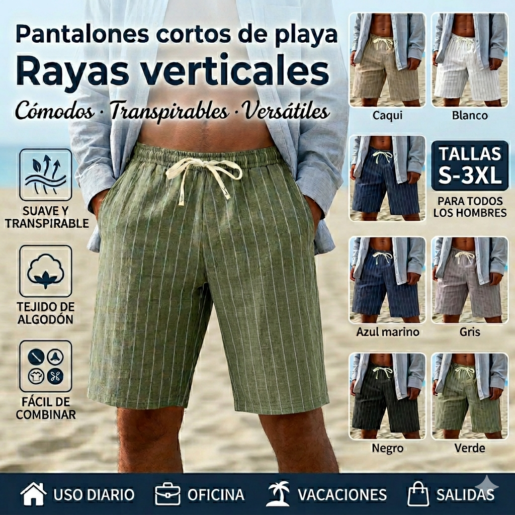 👖 【S-5XL】【55-110 kg】Nuevos pantalones cortos para hombre 2026 (Tallas grandes)