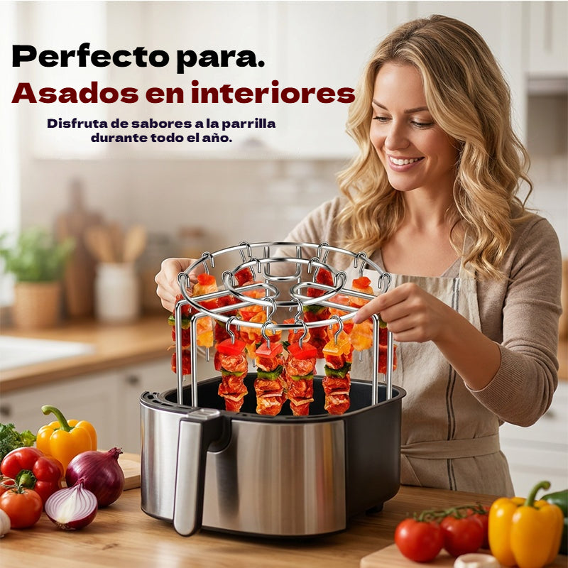 Compra uno y llévate otro gratis✨Parrilla de acero inoxidable para brochetas🍢