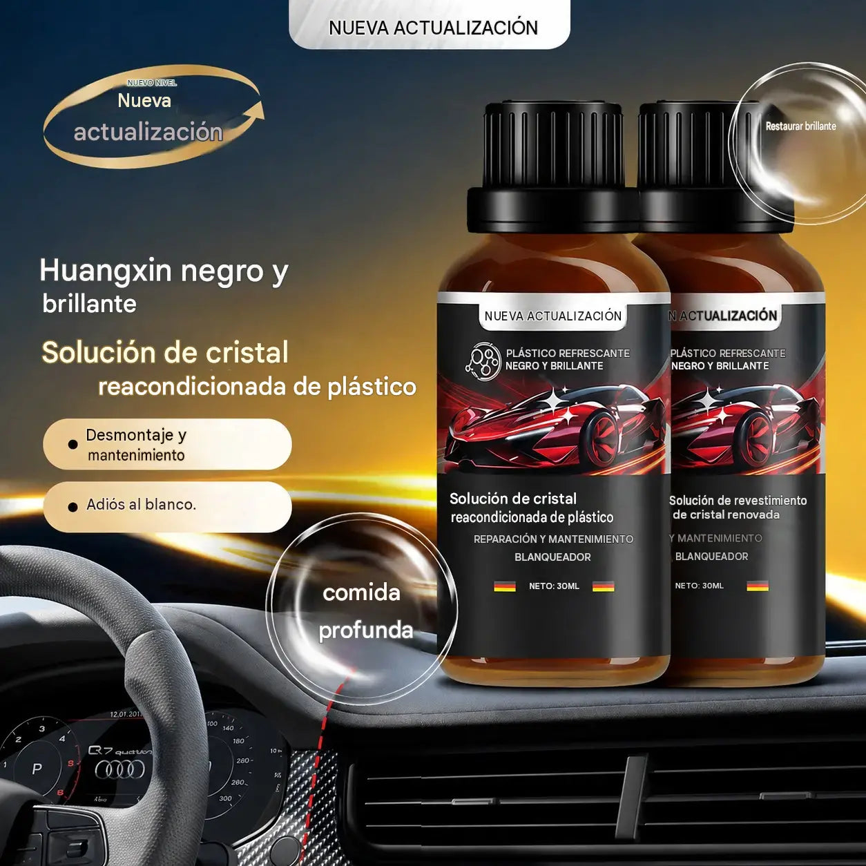 2 juegos 27 €🎁Novedades 2026 50% de descuento💥Kit de restauración de plásticos para coche