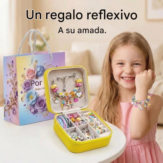 ✨🌈 Set de pulseras DIY de dibujos animados para niños, joyería creativa hecha a mano