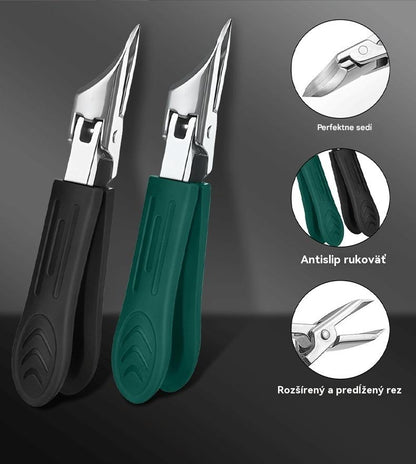 🔥【 SALE】🔥 Klieštiky na nechty s ochranou proti striekajúcej vode s ostrím zahnutým pod uhlom 25° (sada 3 kusov)