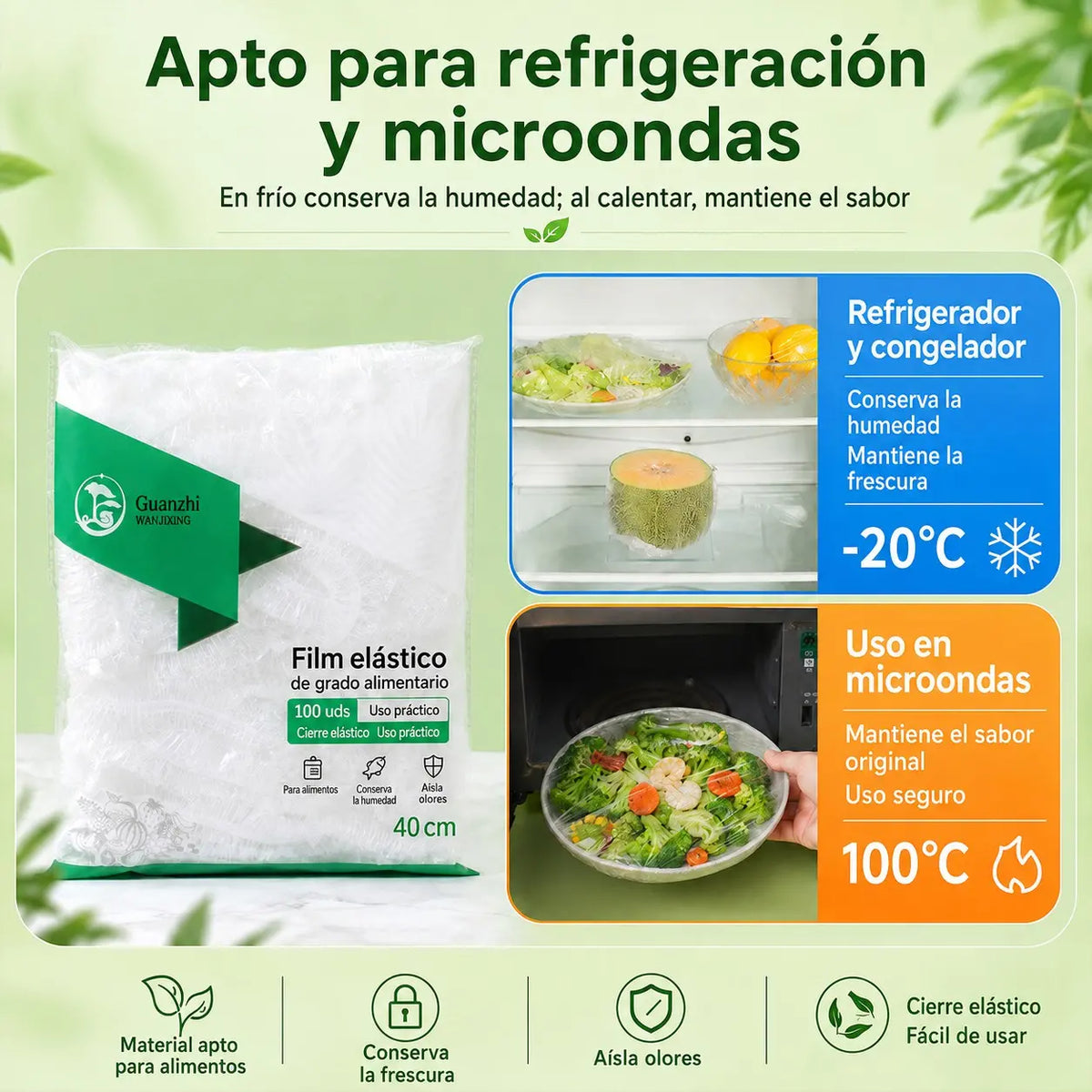 ⏳50% de descuento🔥【300 piezas】🎉Cuanto más compres, más ahorrarás🎁Tapas elásticas desechables para alimentos, aptas para cuencos y platos