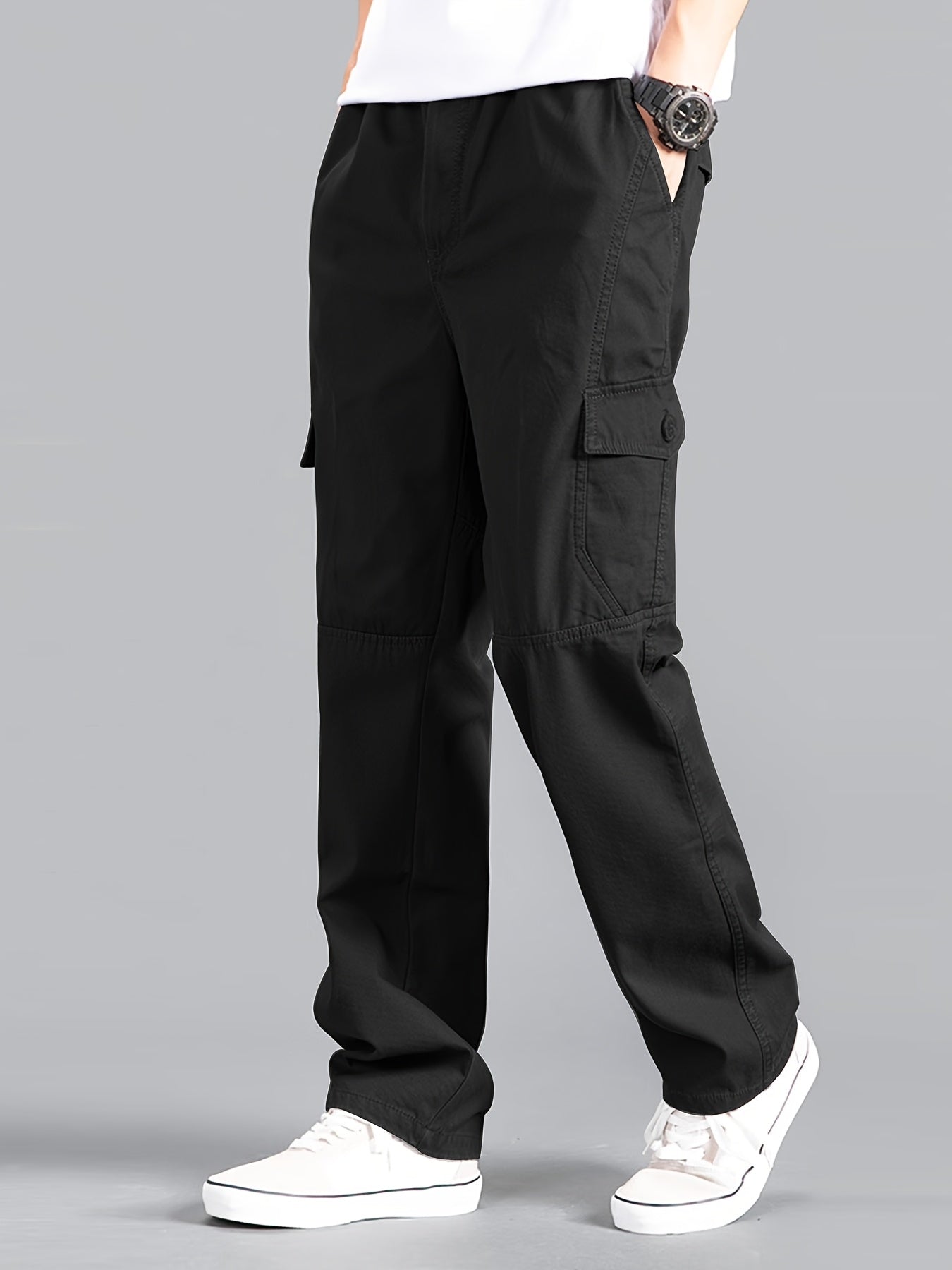 🔥M-6XL👨Pantalones cargo de talla grande para hombre con múltiples bolsillos, perfectos para el uso diario informal【Nuevo - 50% descuento】