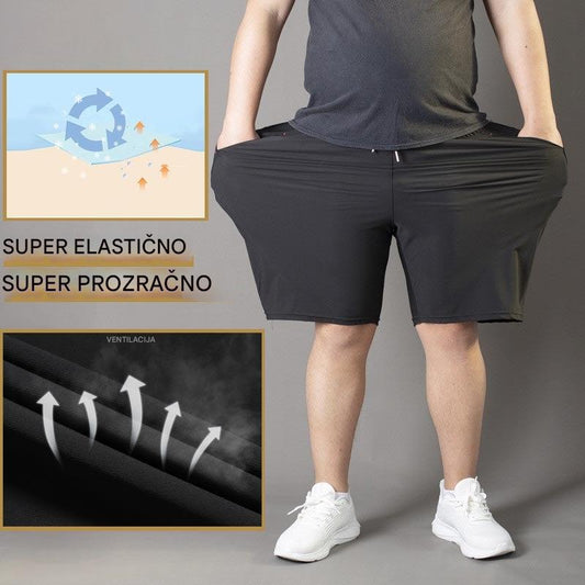 ❄🆒👖【Kúp 1 a 1 dostaneš zadarmo😍】[M–4XL] Pánske letné športové šortky z ľadového hodvábu, 60-140, priedušné, pohodlné a voľné, veľká veľkosť