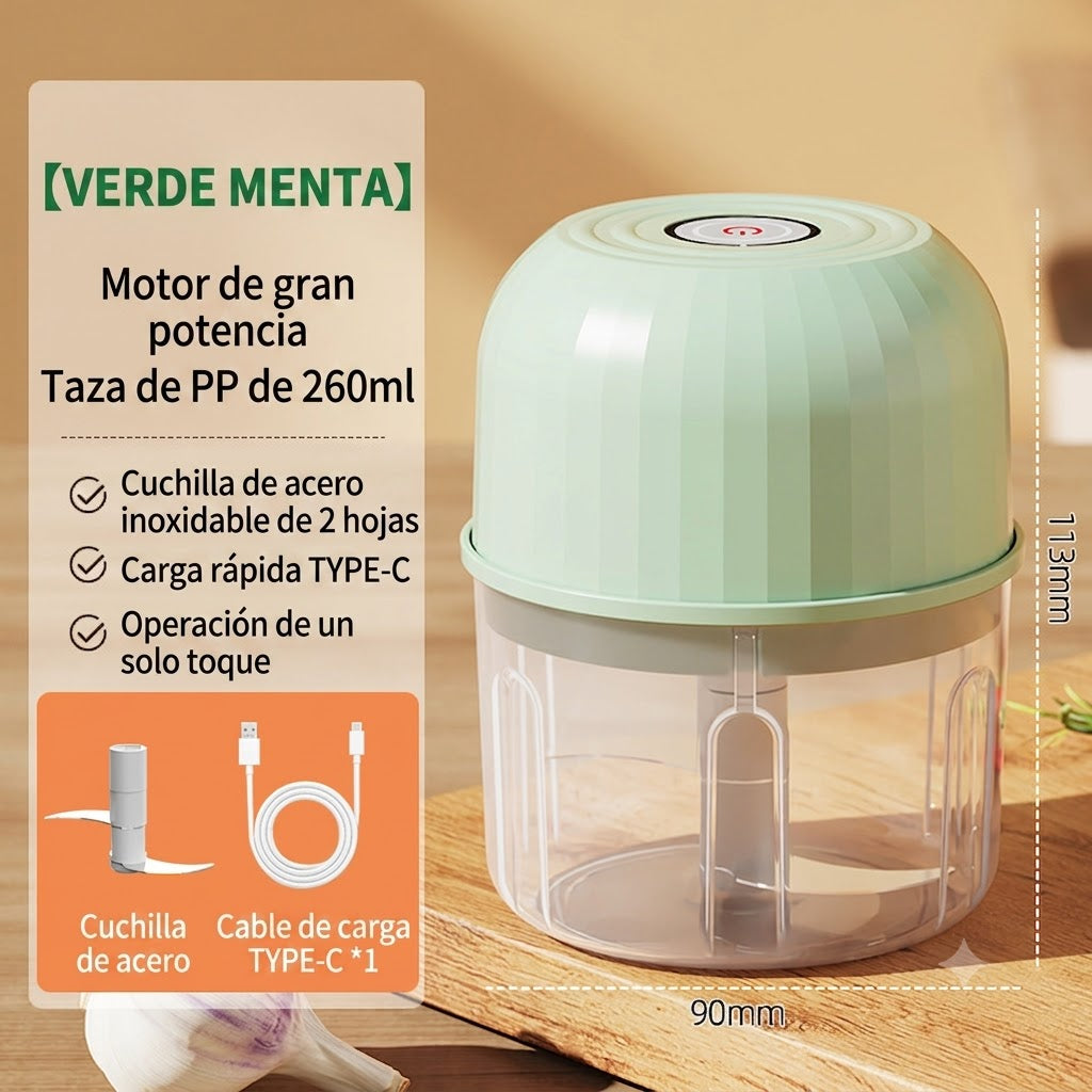 👍👍Mini Picadora Eléctrica de Alimentos Eficiente e Inalámbrica