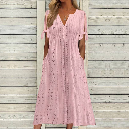 💗🌼【Valoare excelentă】【S-5XL】Rochie simplă de primăvară 2025, în culoare uni, la modă, confortabilă și respirabilă 