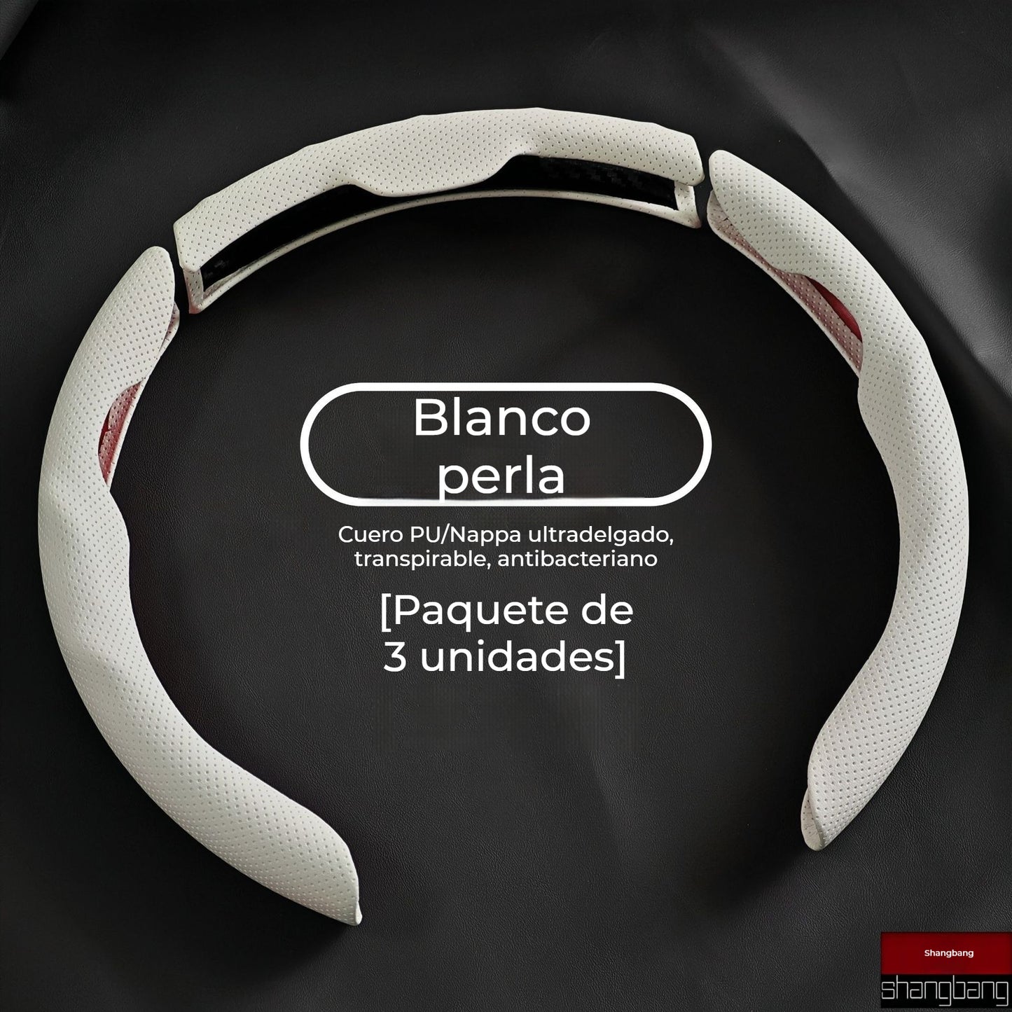 🚗Usnjen avtomobilski volan, primeren za vse letne čase, nedrseč, vpija znoj in odporen proti obrabi.