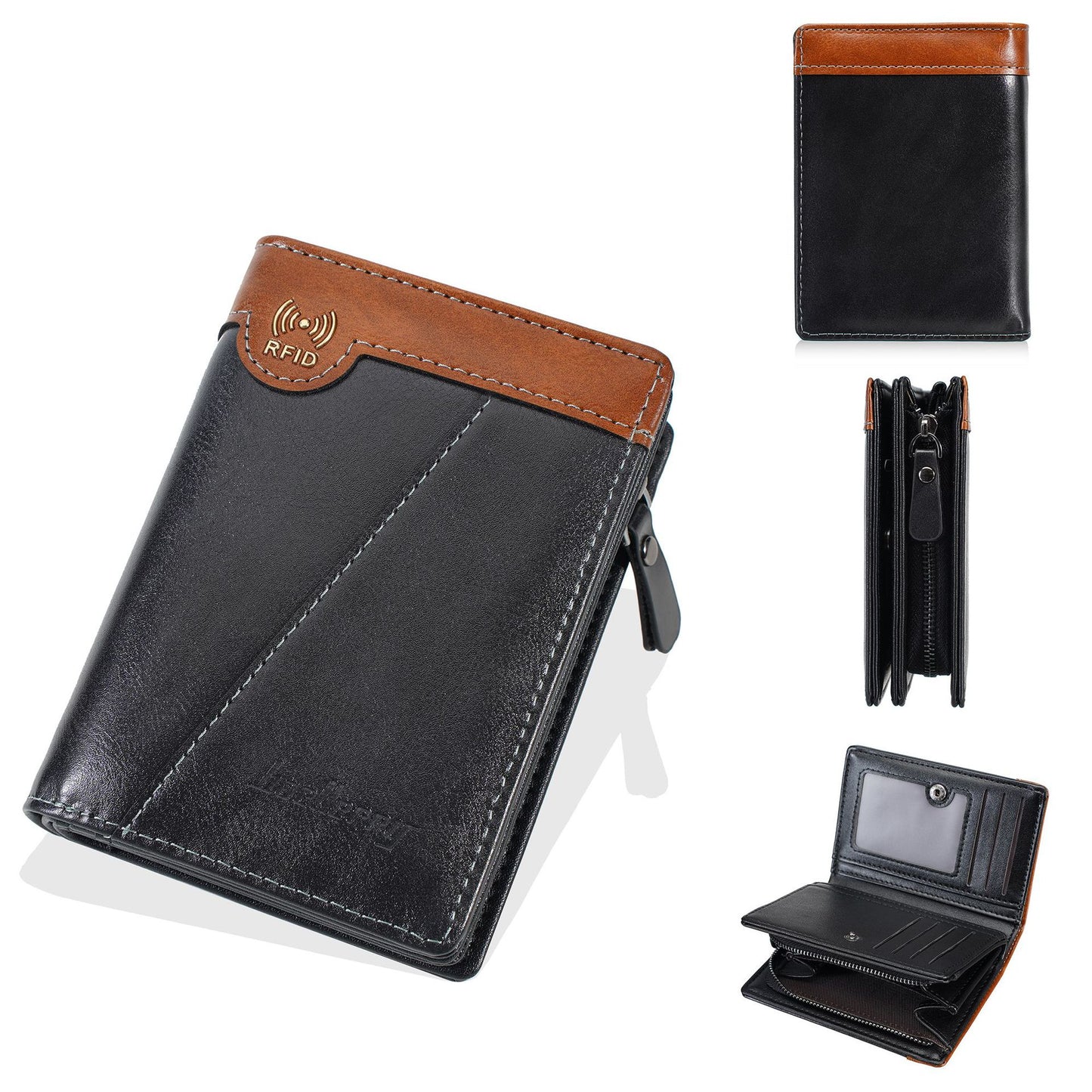 ✨Nová prémiová pánská peněženka na zip v retro stylu s funkcí RFID proti krádeži.