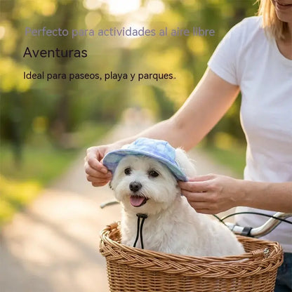 【Compra uno y llévate otro gratis】🐾 Sombrero de pescador ajustable para mascotas (con orificios para las orejas): Lindo y protector solar.