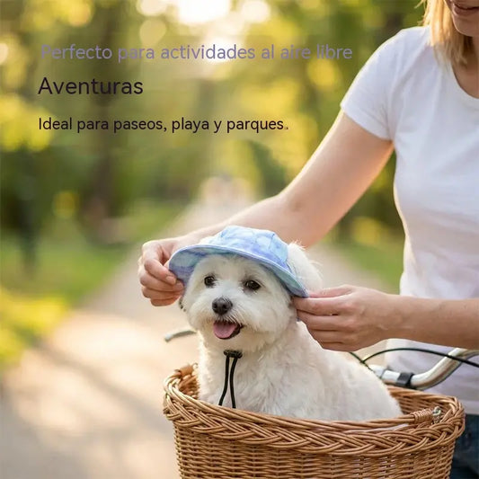 【Compra uno y llévate otro gratis】🐾 Sombrero de pescador ajustable para mascotas (con orificios para las orejas): Lindo y protector solar.