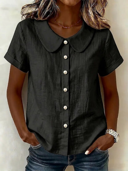 ✨【S-3XL】🎉Nueva camisa francesa elegante de manga corta para mujer, 2026