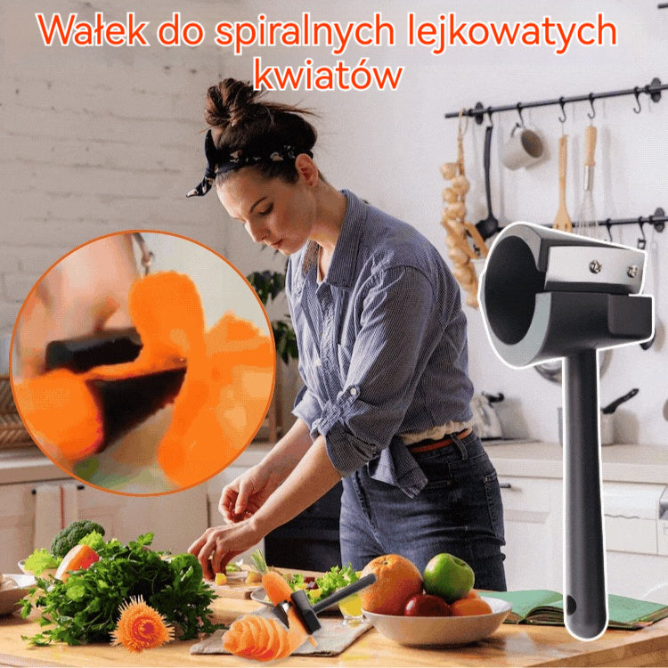 🔥【Kup 1, otrzymaj 1 gratis】💮 Narzędzie do zwijania kwiatków z owoców i warzyw —— Łatwe w użyciu, za jednym razem uzyskasz idealny kształt kwiatka
