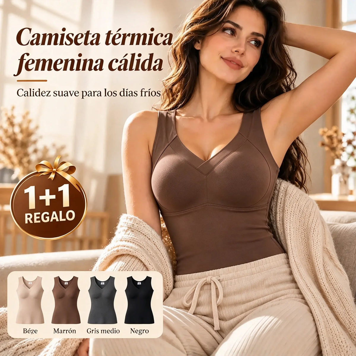 ♥☃【Paquete de 2】Chaleco térmico afelpado para otoño/invierno 2026 — Chaleco autocalentable para mujer, a base de grafeno — ¡cómodo y que realza la figura!