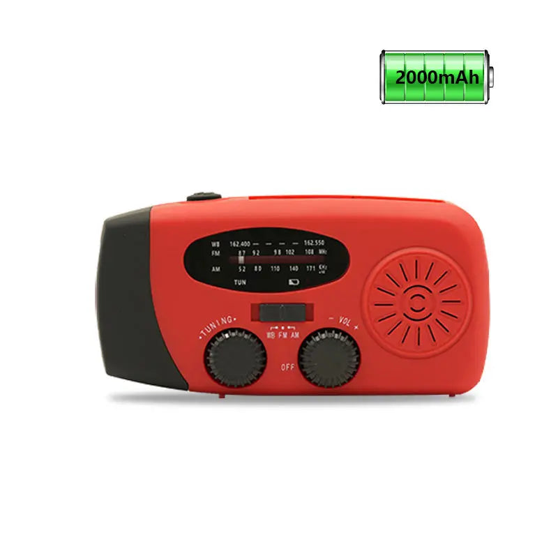 Radio de emergencia solar portátil multifuncional