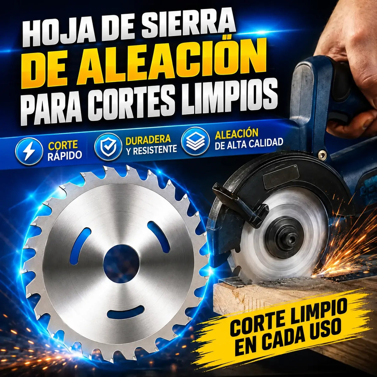 ✅🔥【Compra 1 y llévate 1 gratis】⚙ Hoja de sierra de aleación de doble cara para trabajar la madera