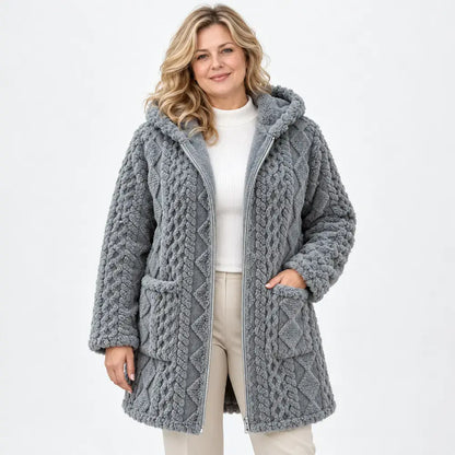 【S-3XL】Cárdigan con cremallera para mujer, superventas: de color liso, reversible, de tejido suave y mullido, estilo casual, ideal para otoño e invierno
