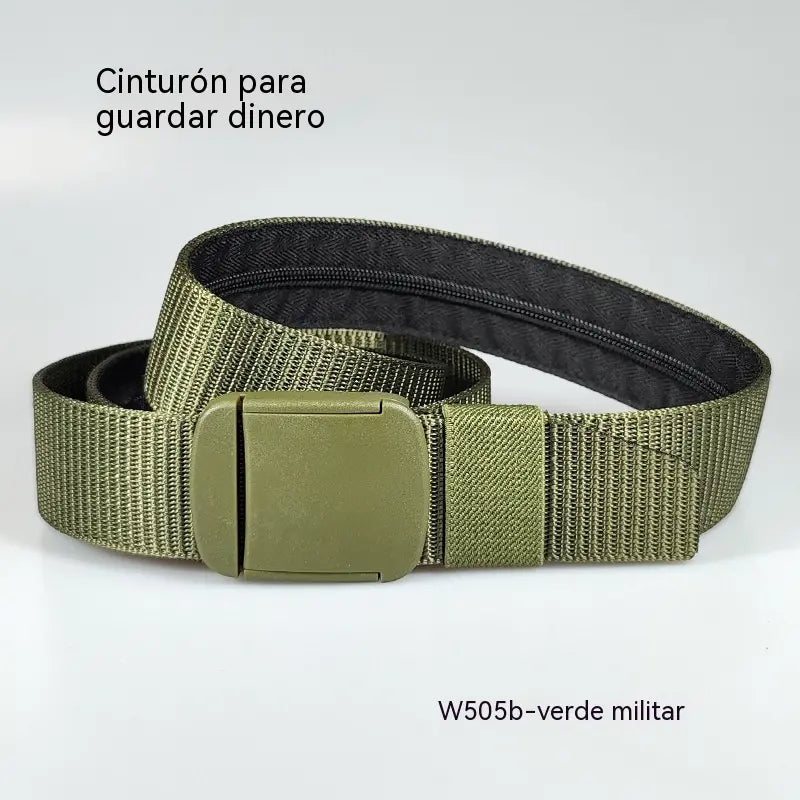 🔥【Compra 1 y llévate 1 gratis】🔥【Longitud： 130 cm】Cinturón de viaje táctico con bolsillo oculto para dinero