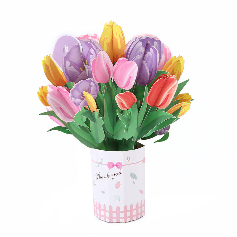 🌼【Kupte 1, získejte 1 zdarma】3D vyskakovací kytice s blahopřáním