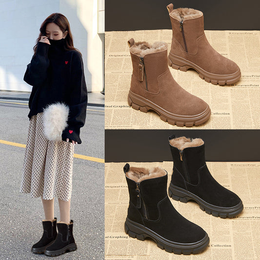 💖⛄️ Časovno omejen popust 👢【35-40】Jesen/zima 2024 Nov model podloženih usnjenih škornjev Martin, trpežni in topli.