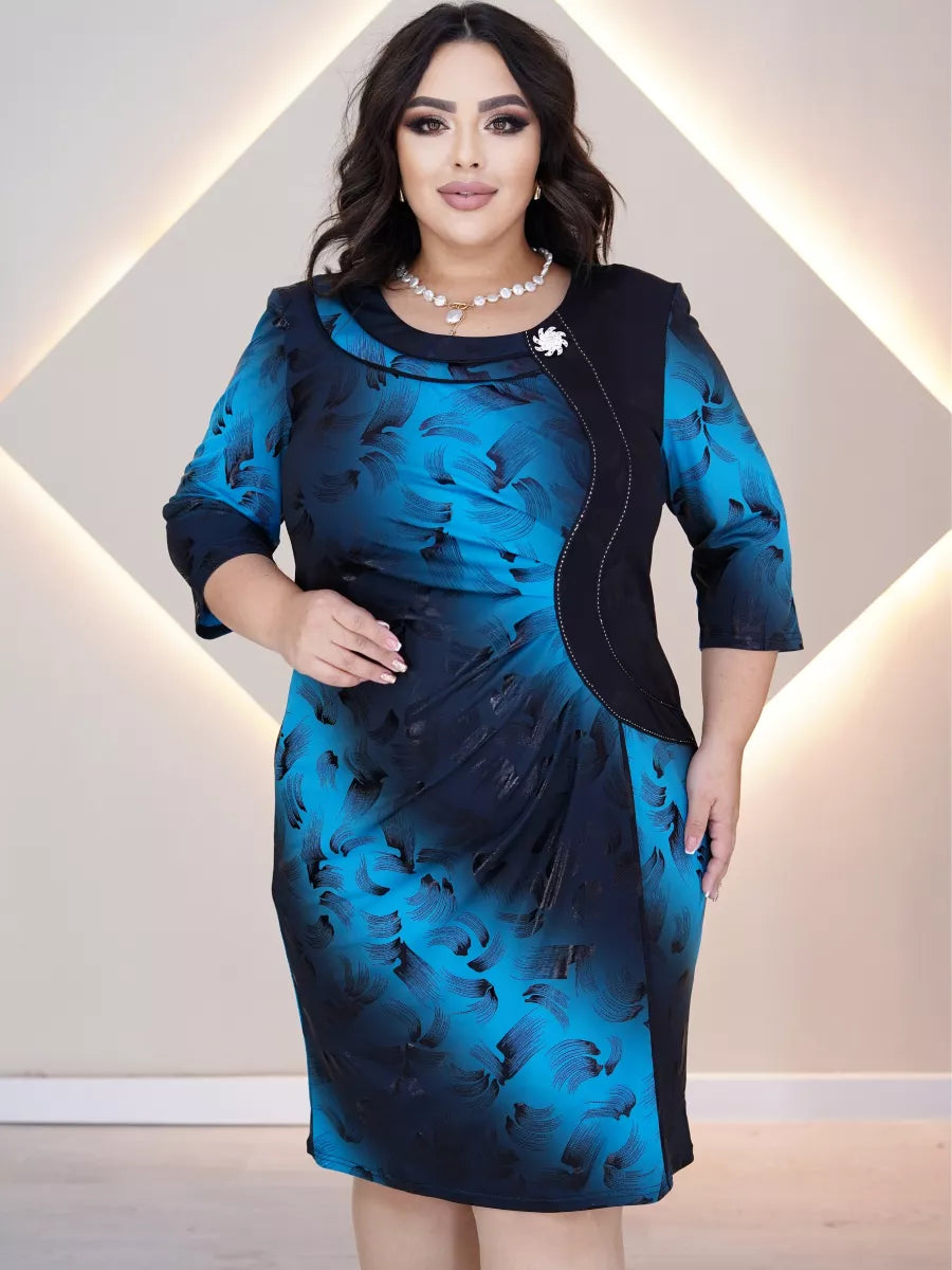 👗💥【S-5XL】Nové elegantné gradientné šaty na jeseň a zimu  3780634