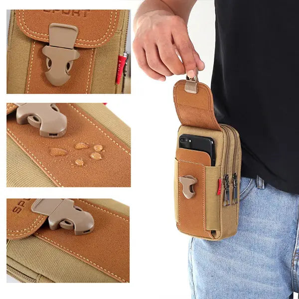 🔥Bolso casual para hombre, ideal para actividades al aire libre y deportes, o bolso para teléfono móvil.