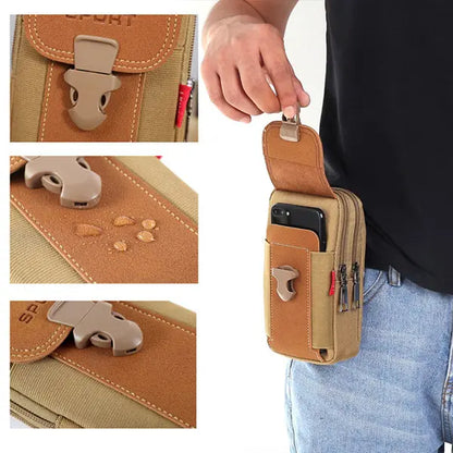 🔥Bolso casual para hombre, ideal para actividades al aire libre y deportes, o bolso para teléfono móvil.