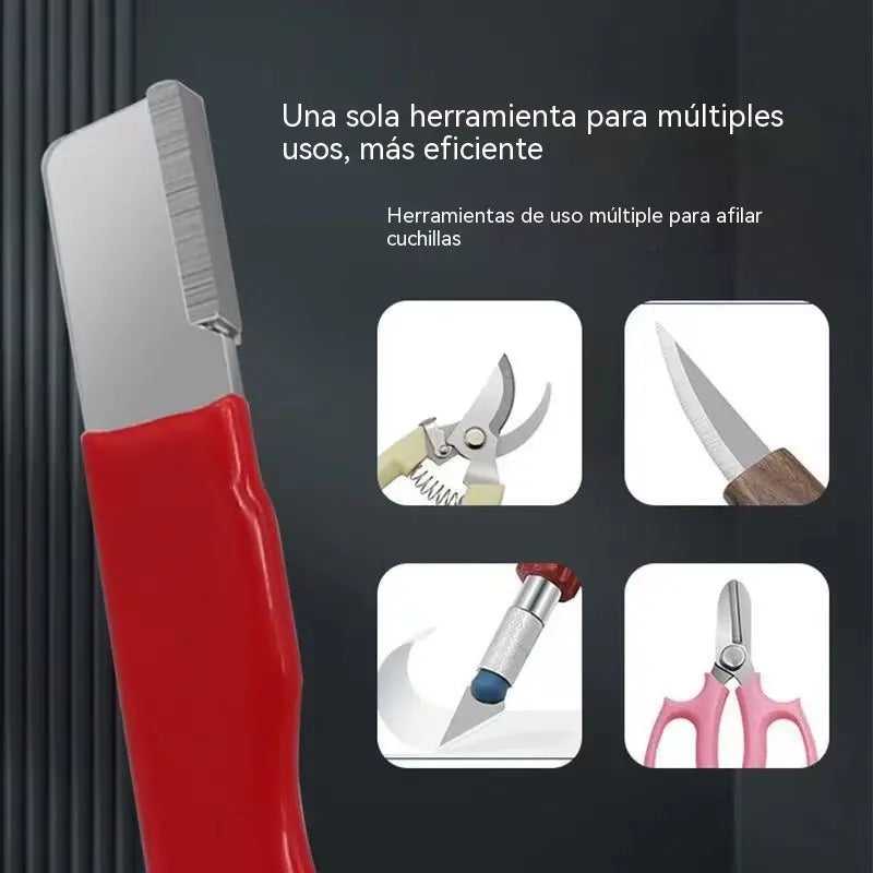 【Compra 1 y llévate 1 gratis】【2 pieza】Afilador de cuchillos portátil y rápido para tijeras de jardín, cuchillos de cocina y raspadores.