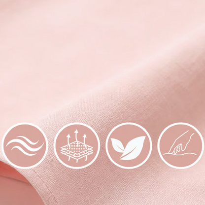 【S-2XL】Vestido de Lino con Cuello en V y Volantes - Corte Recto 2026