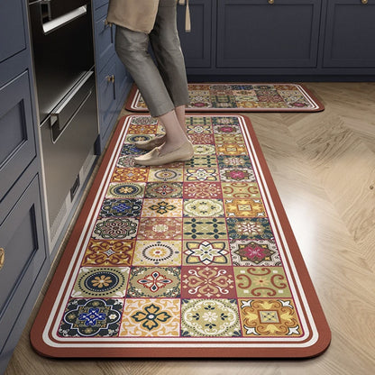 💥💥【se venden como pan caliente】【40*60+40*120cm】Alfombras de cocina y baño antideslizantes y muy absorbentes