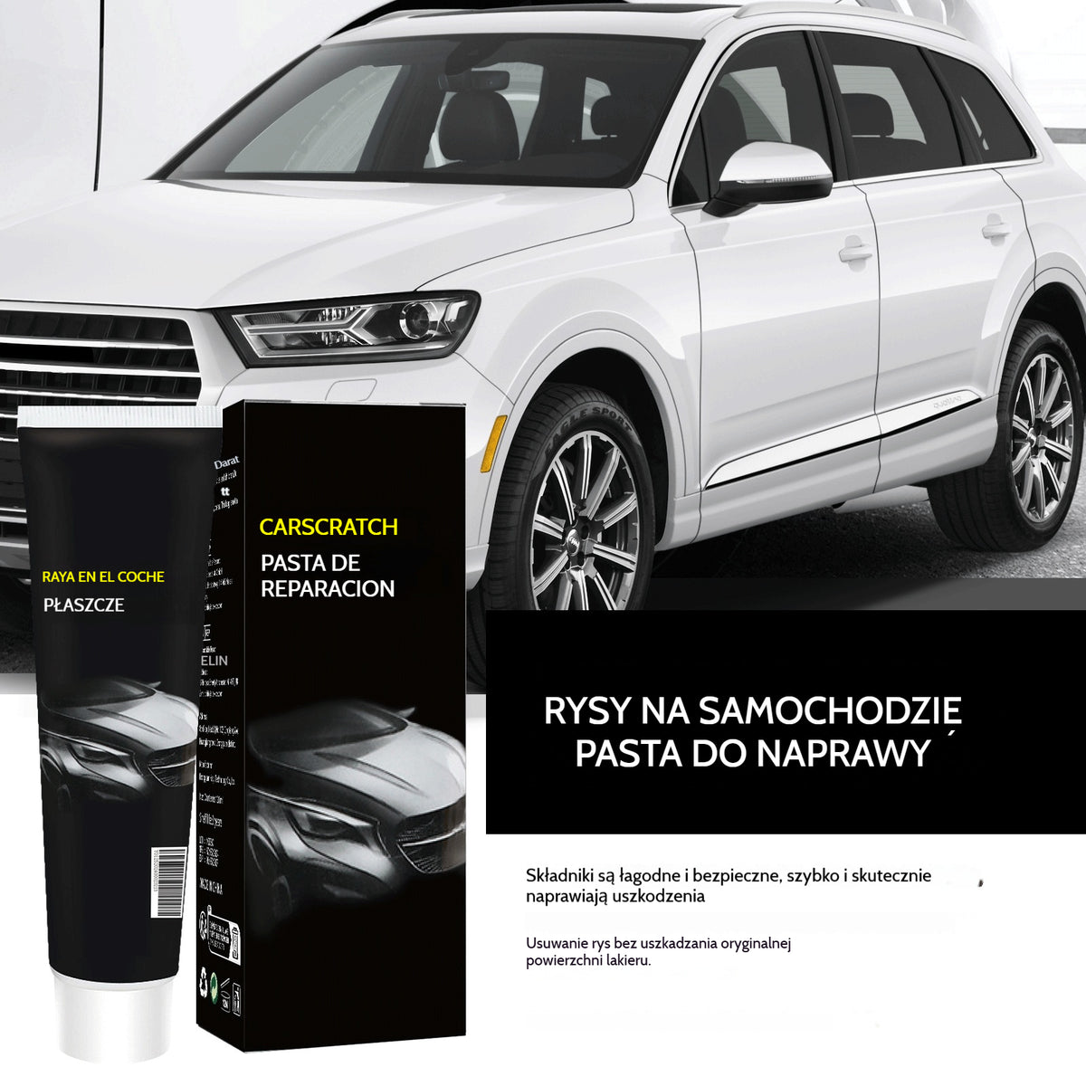 🔥Kup 1, weź 1 gratis🔥🚗💨Pasta do naprawy rys na samochodach, naprawa rys na lakierze samochodowym, polerowanie i renowacja