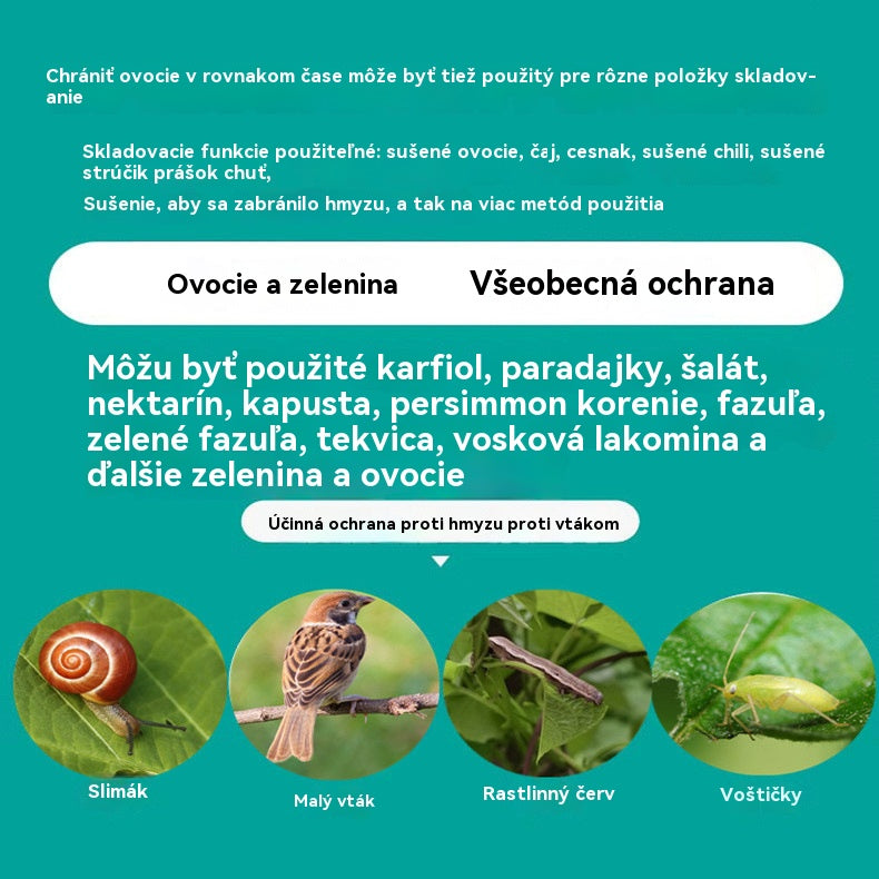 🍒🍇 Viacúčelové priedušné sieťované vrecia proti hmyzu na ochranu hrozna, jahôd a ovocných stromov