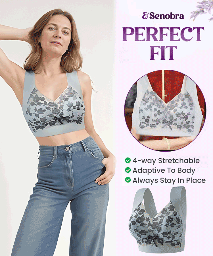 Sujetador de encaje talla grande M-4XL, sin aro de acero, espalda deslumbrante, sexy y transpirable, sin costuras, 【40-100 kg】