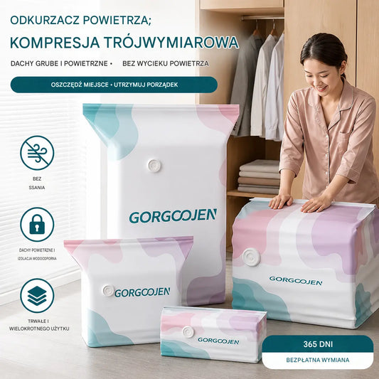 🧳5 za 119 zł.💨 Duży, kompresowalny worek próżniowy do przechowywania: nie wymaga pompki, szczelny i idealny do oszczędzania miejsca w walizkach i w domu ✈️
